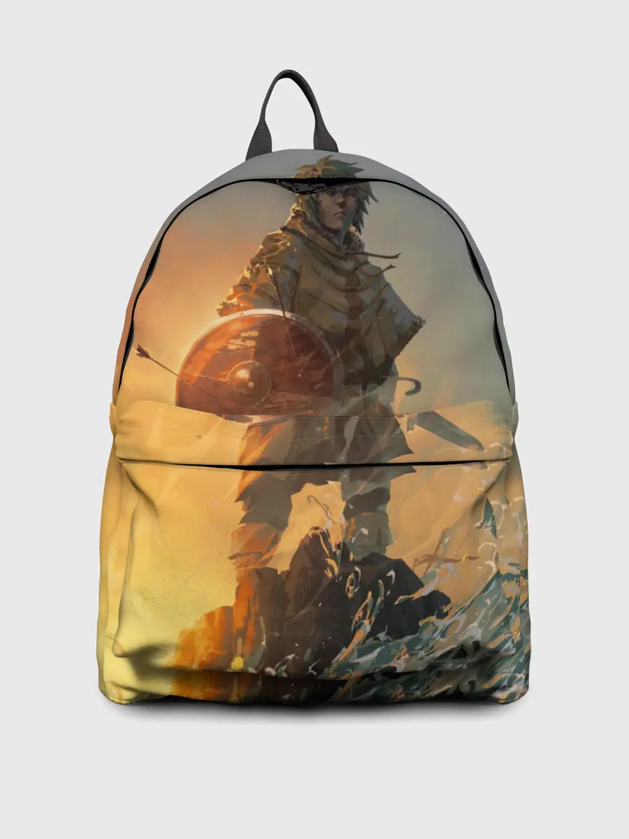 Рюкзак джинсовый / Винланд стоит на скале сага