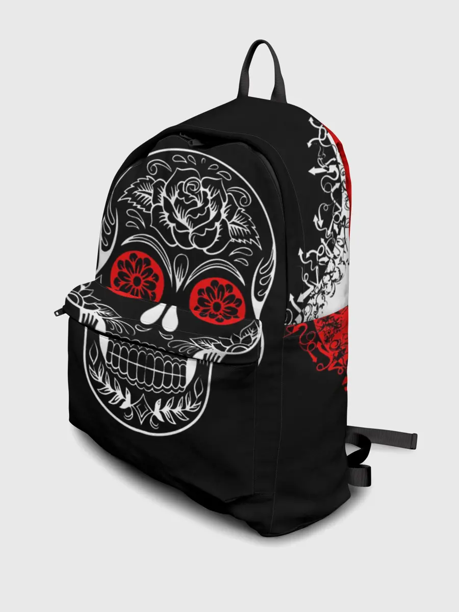 Рюкзак джинсовый / Red White Skull - Череп