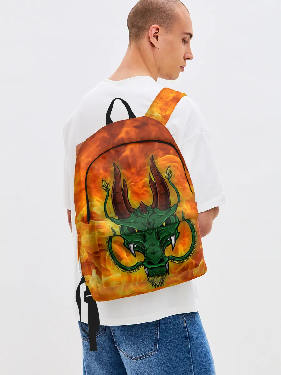 Рюкзак джинсовый / Японский дракон | Japanese Dragon