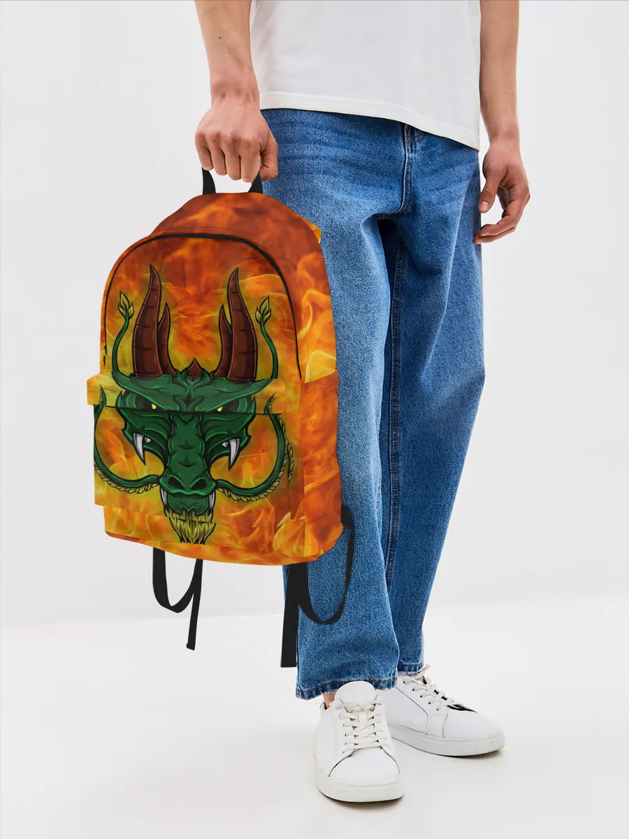 Рюкзак джинсовый / Японский дракон | Japanese Dragon