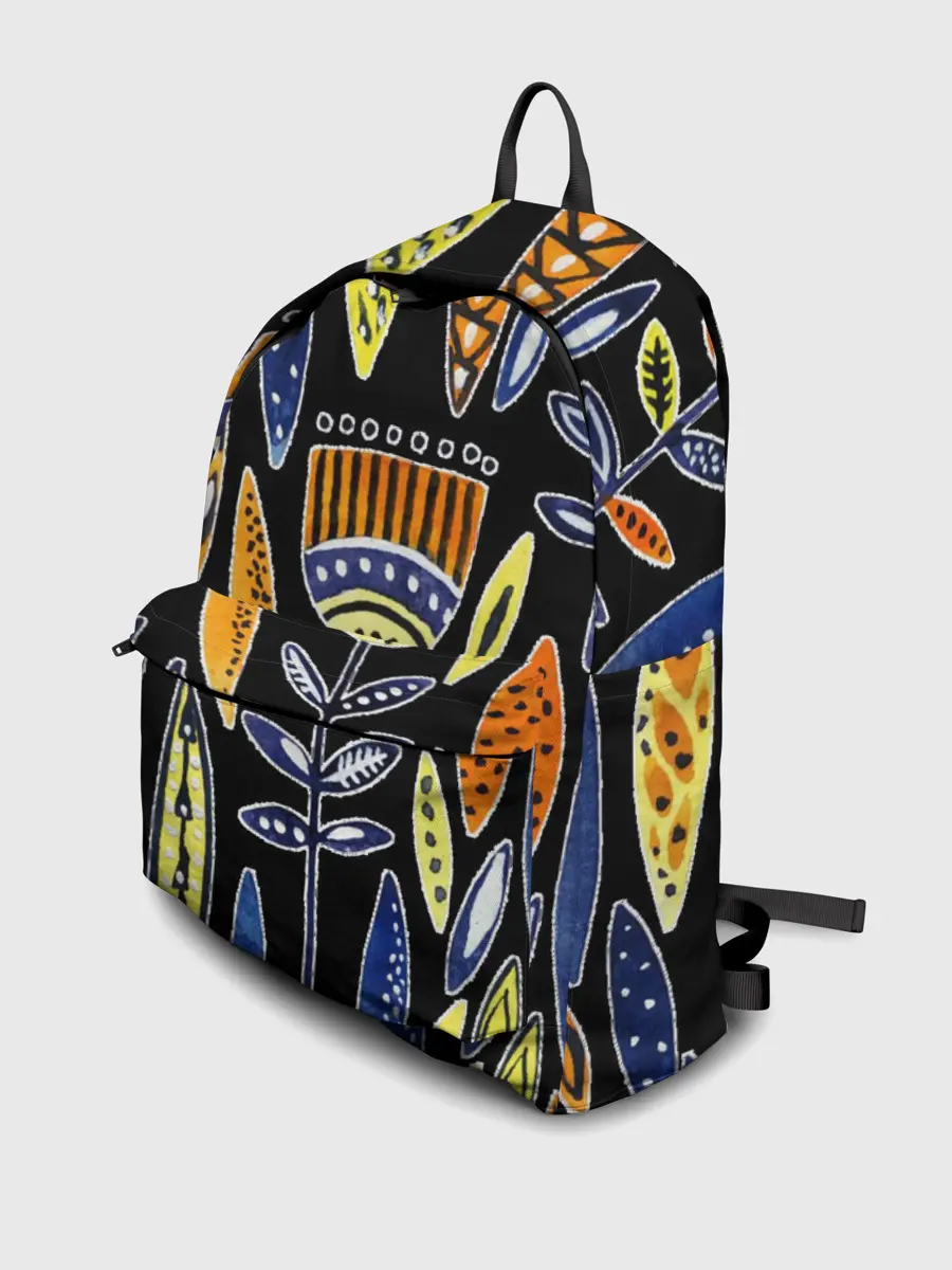 Рюкзак джинсовый / цветы фараона