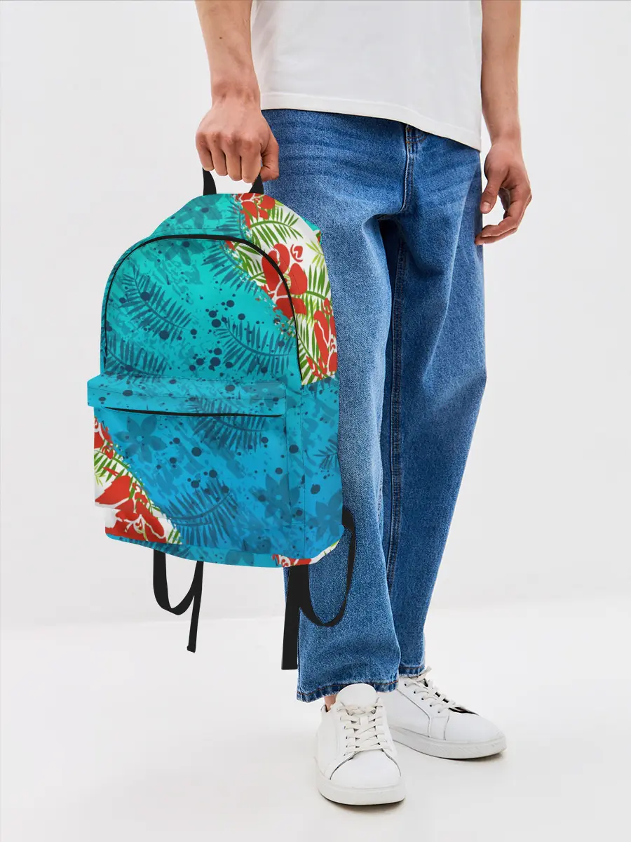Рюкзак джинсовый / ЛЕТНИЕ КРАСКИ | ТРОПИКИ / SUMMER / МОРЕ