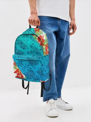 Рюкзак джинсовый / ЛЕТНИЕ КРАСКИ | ТРОПИКИ / SUMMER / МОРЕ