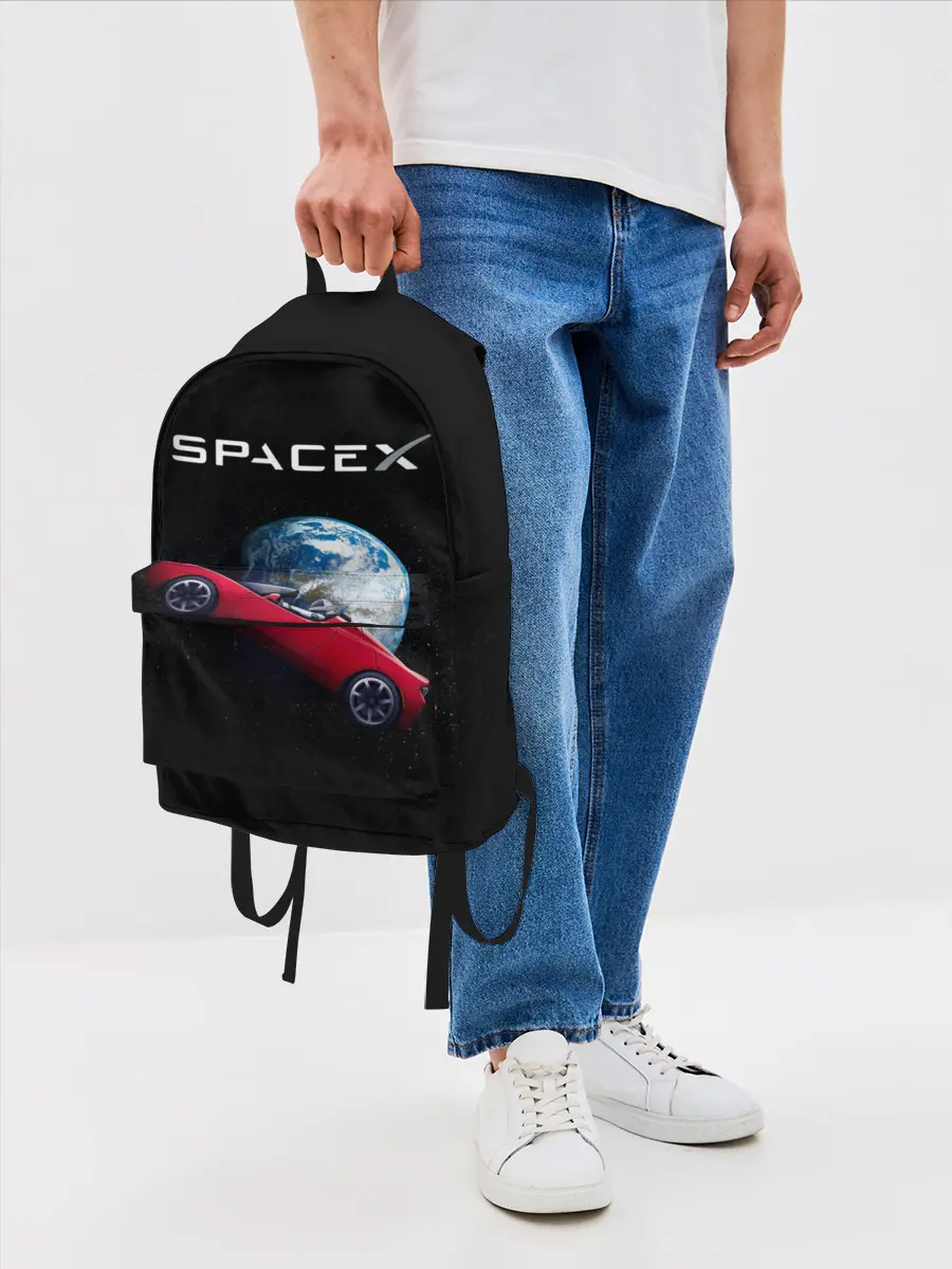 Рюкзак джинсовый / Space X Zero gravity car