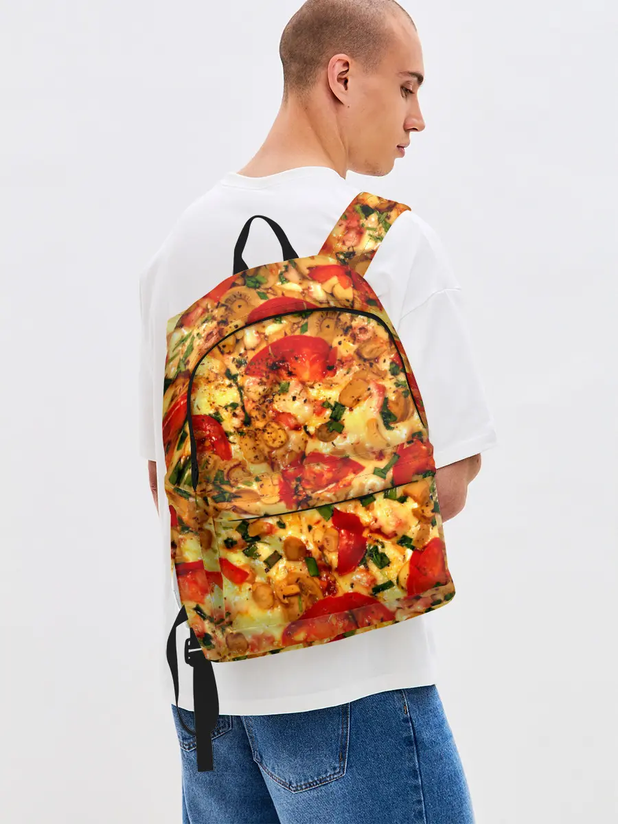 Рюкзак джинсовый / Пицца с грибами