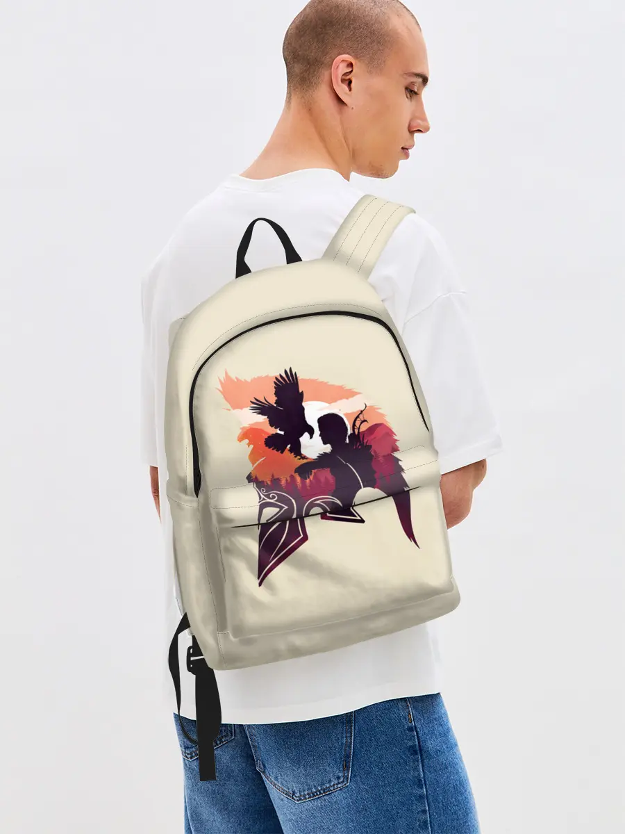 Рюкзак джинсовый / Кассандра с ястребом