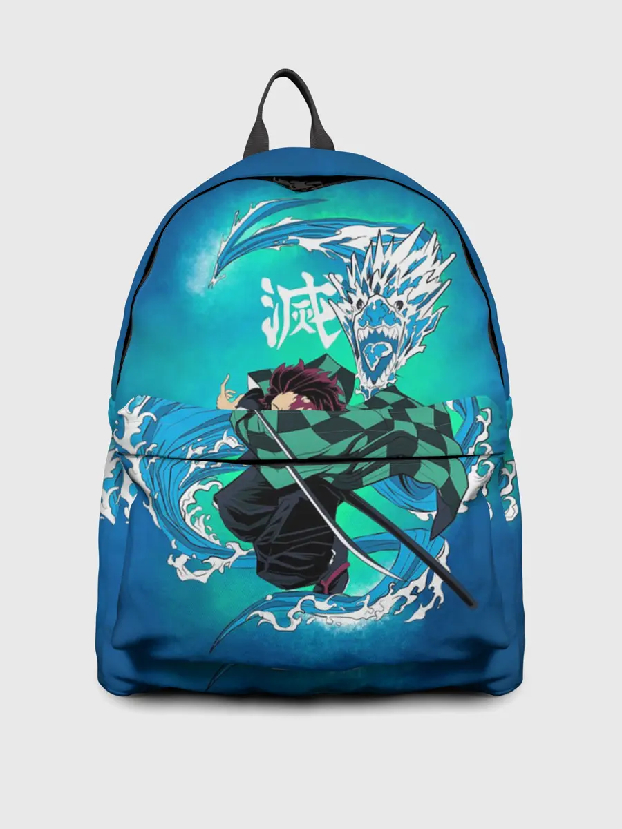 Рюкзак джинсовый / Тандзиро Камадо с мечом