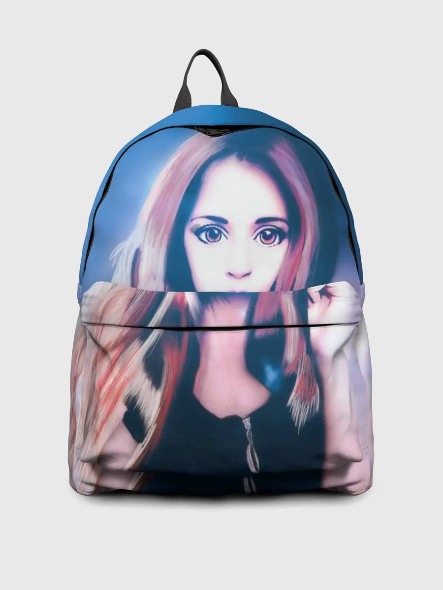 Рюкзак джинсовый / Девушка с большими глазами