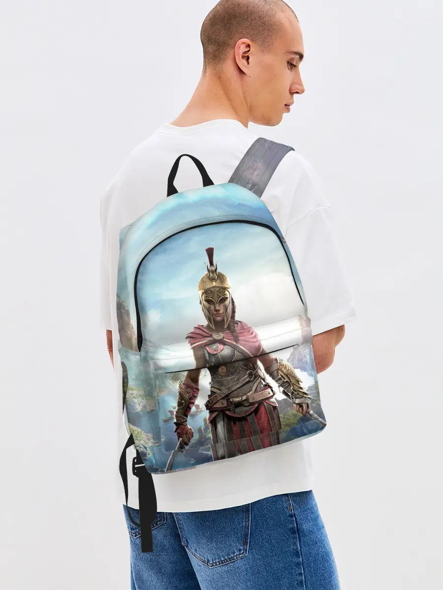 Рюкзак джинсовый / Воинственная Кассандра