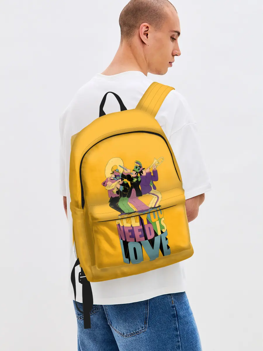 Рюкзак джинсовый / Всё что тебе нужно это любовь