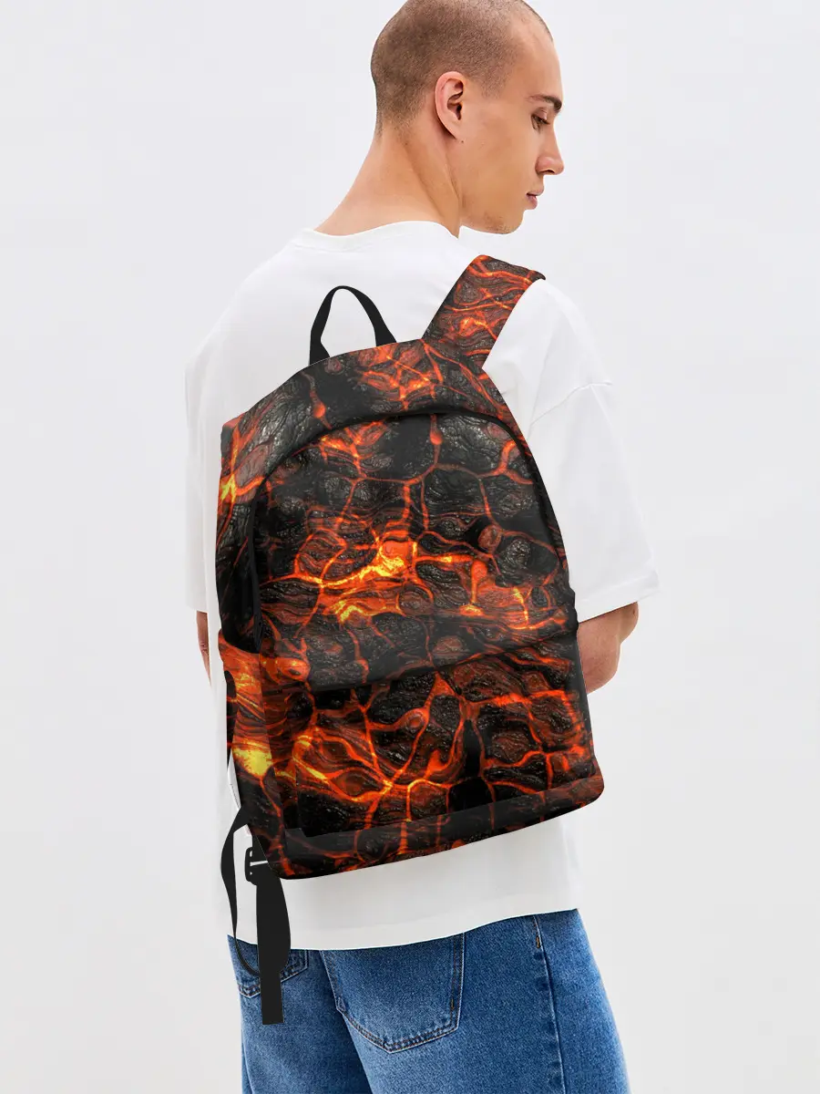 Рюкзак джинсовый / Горящая лава