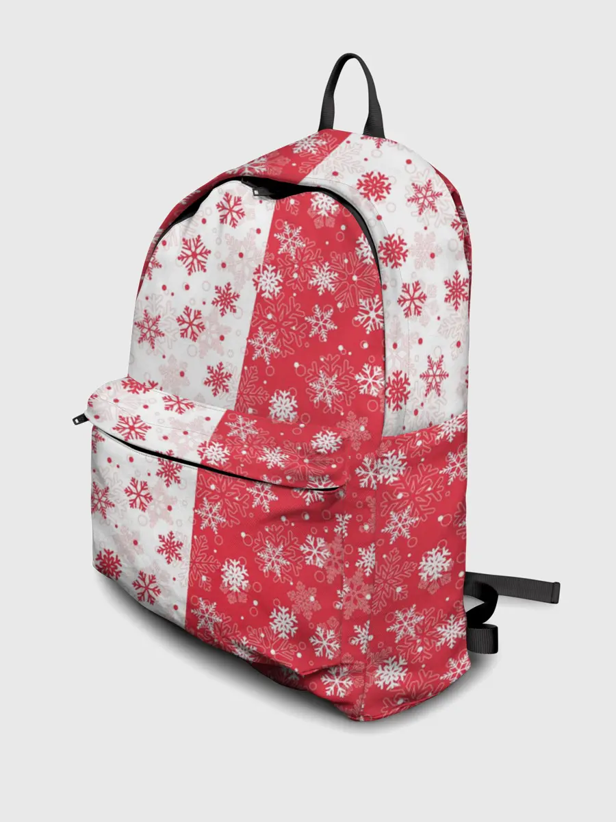 Рюкзак джинсовый / Снежинки - новогодние узоры