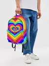 Рюкзак джинсовый / Цветные сердца | Colored hearts
