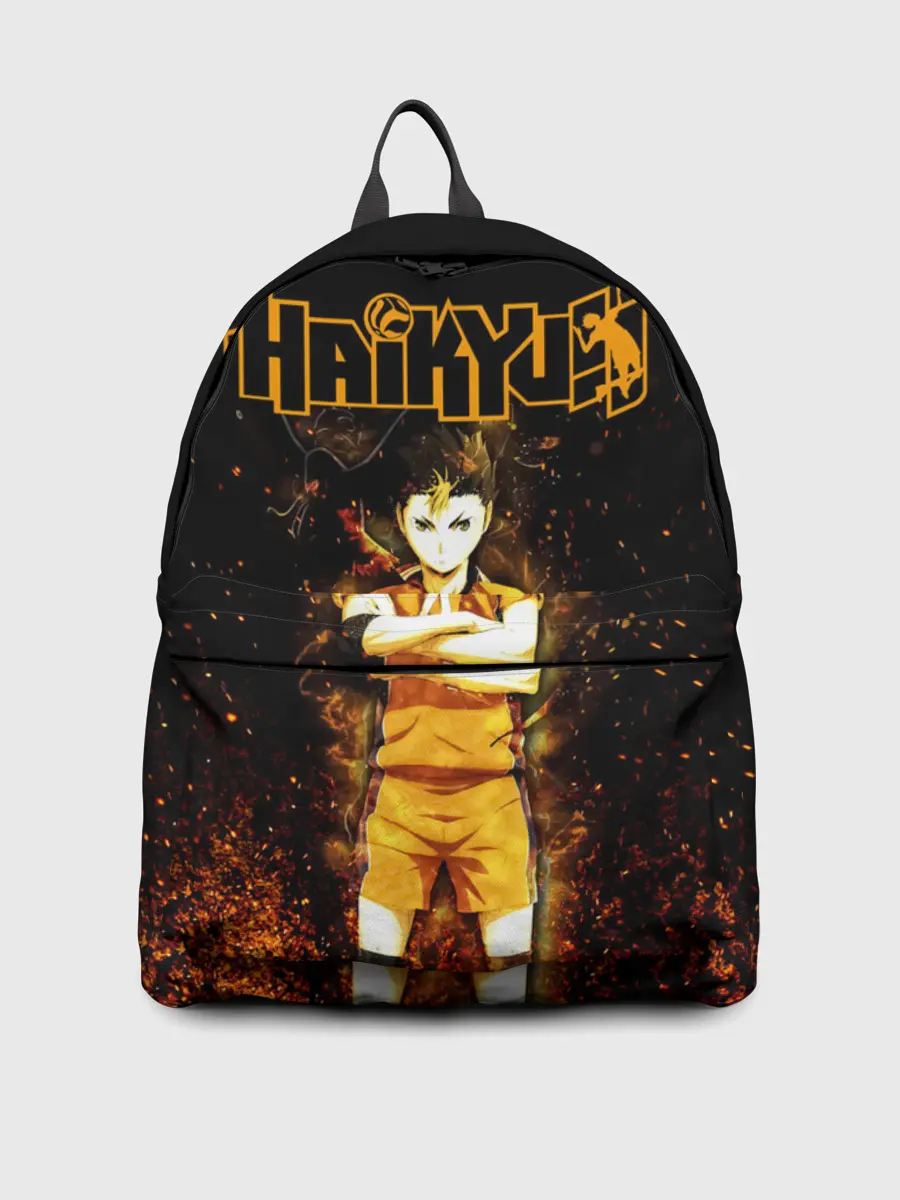 Рюкзак джинсовый / ВОЛЕЙБОЛ!! Нишиноя в огне