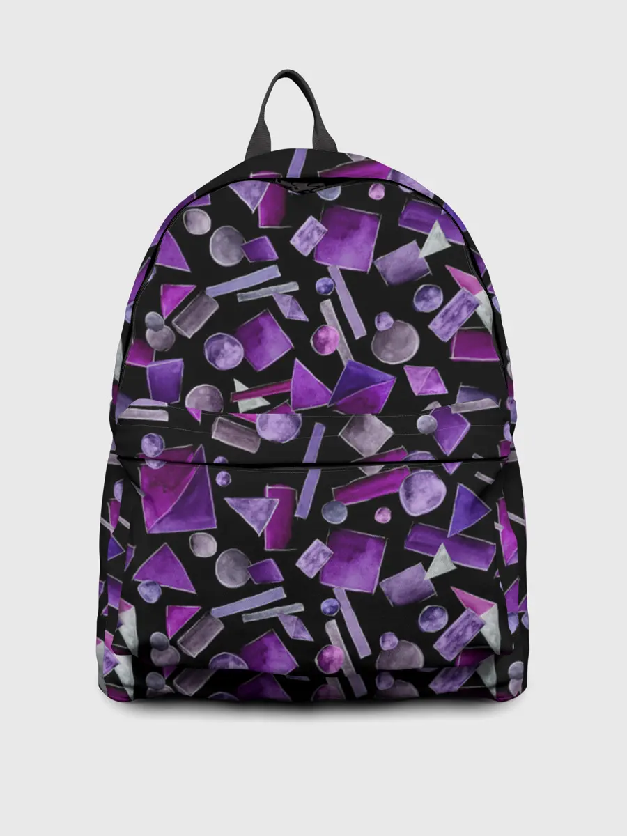 Рюкзак джинсовый / Геометрический фиолетовый