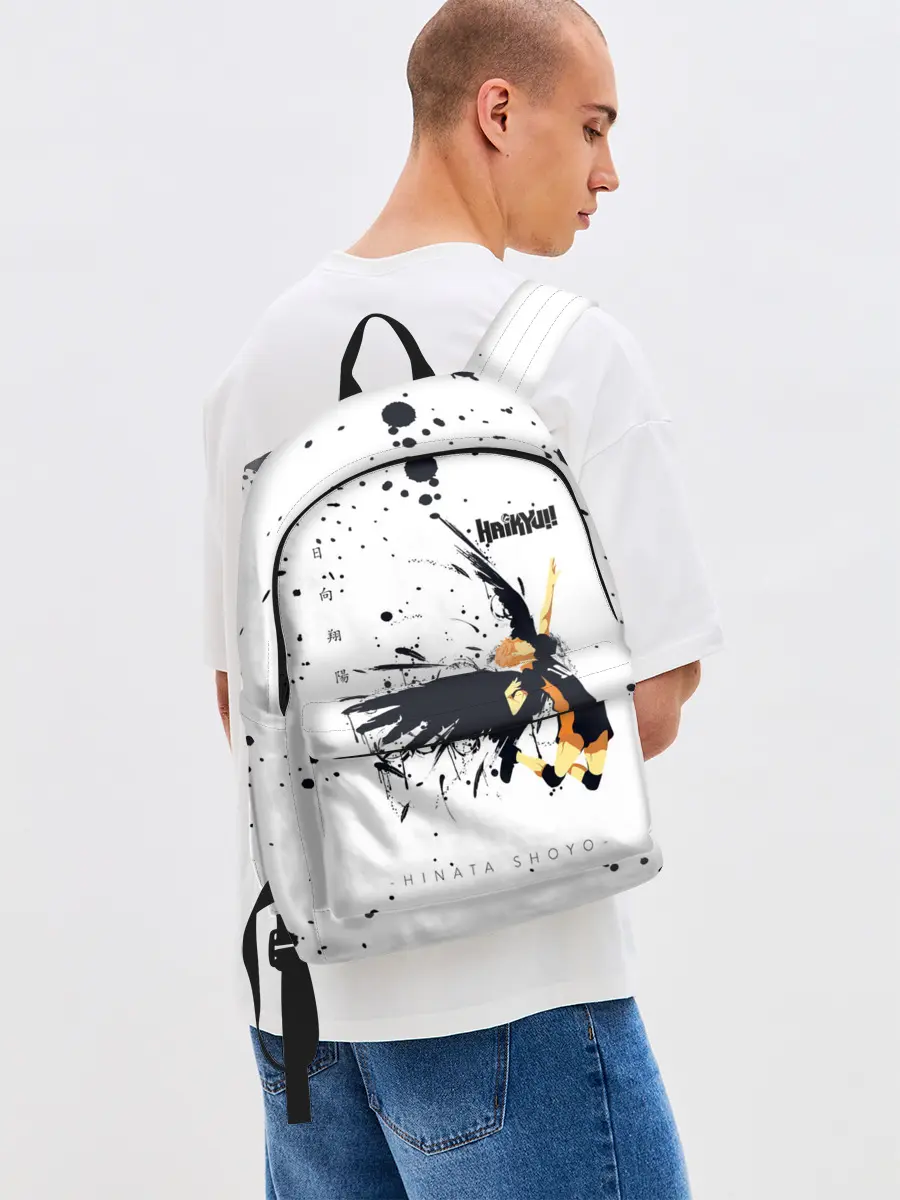 Рюкзак джинсовый / Шоё Хината с крыльями Haikyuu!!