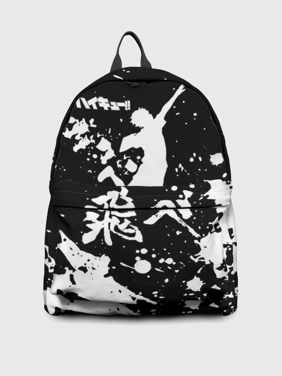 Рюкзак джинсовый / Fly High Haikyu!! черно - белый