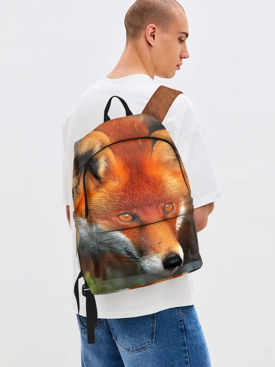 Рюкзак джинсовый / Лисица охотница