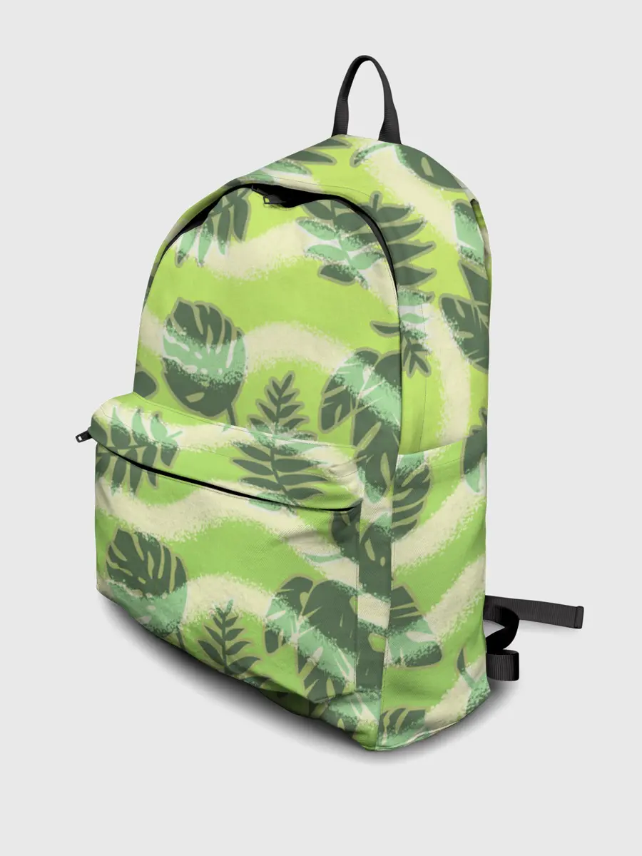 Рюкзак джинсовый / Тропический фон