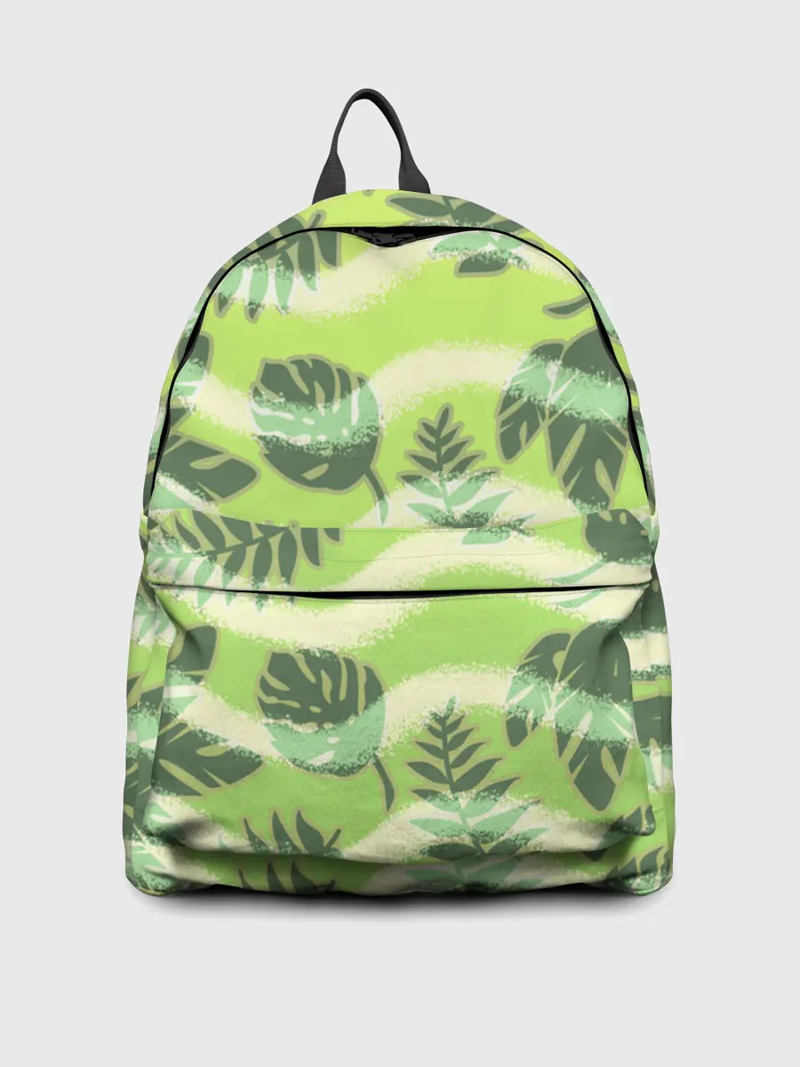 Рюкзак джинсовый / Тропический фон