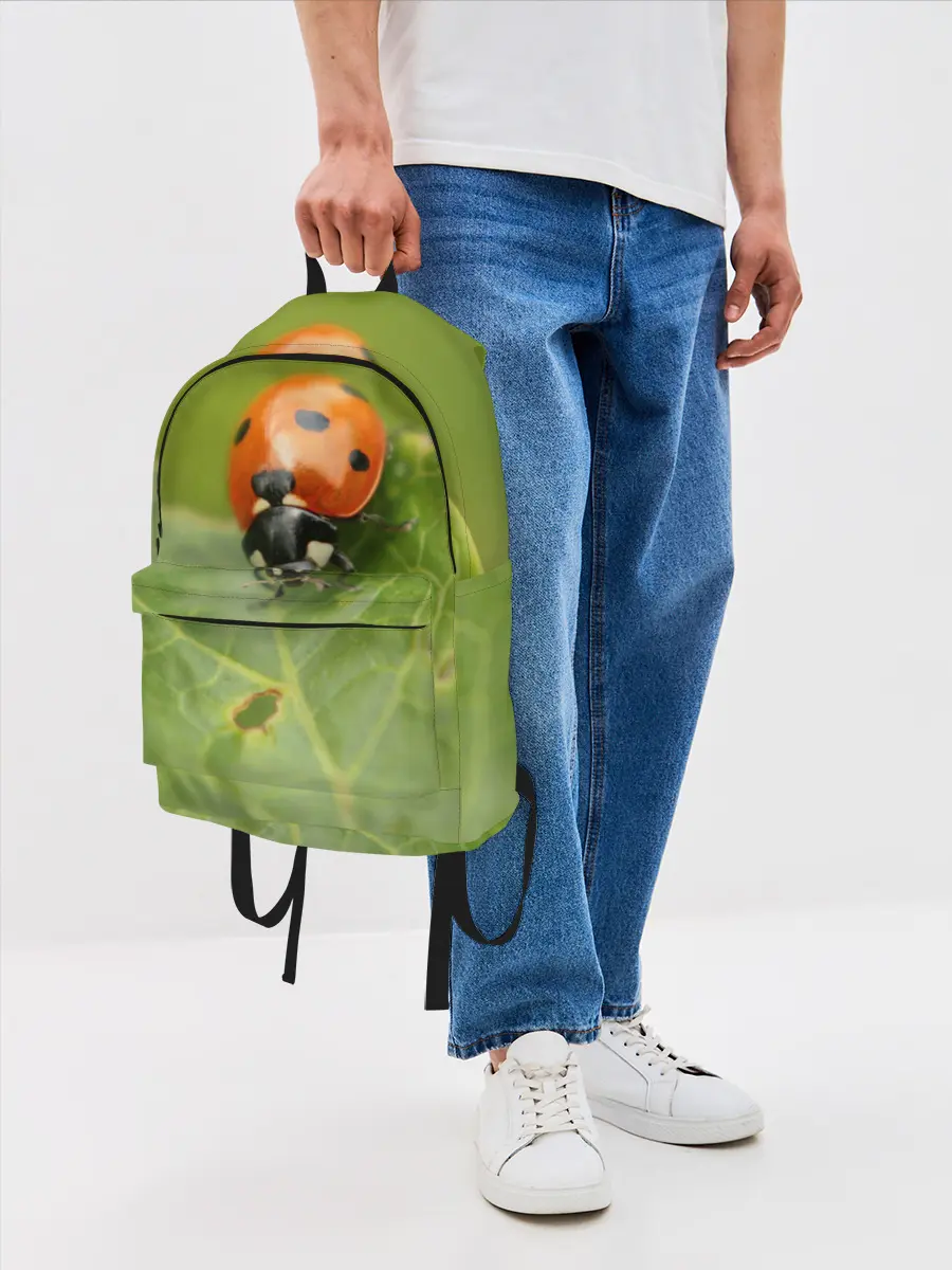 Рюкзак джинсовый / Божья коровка