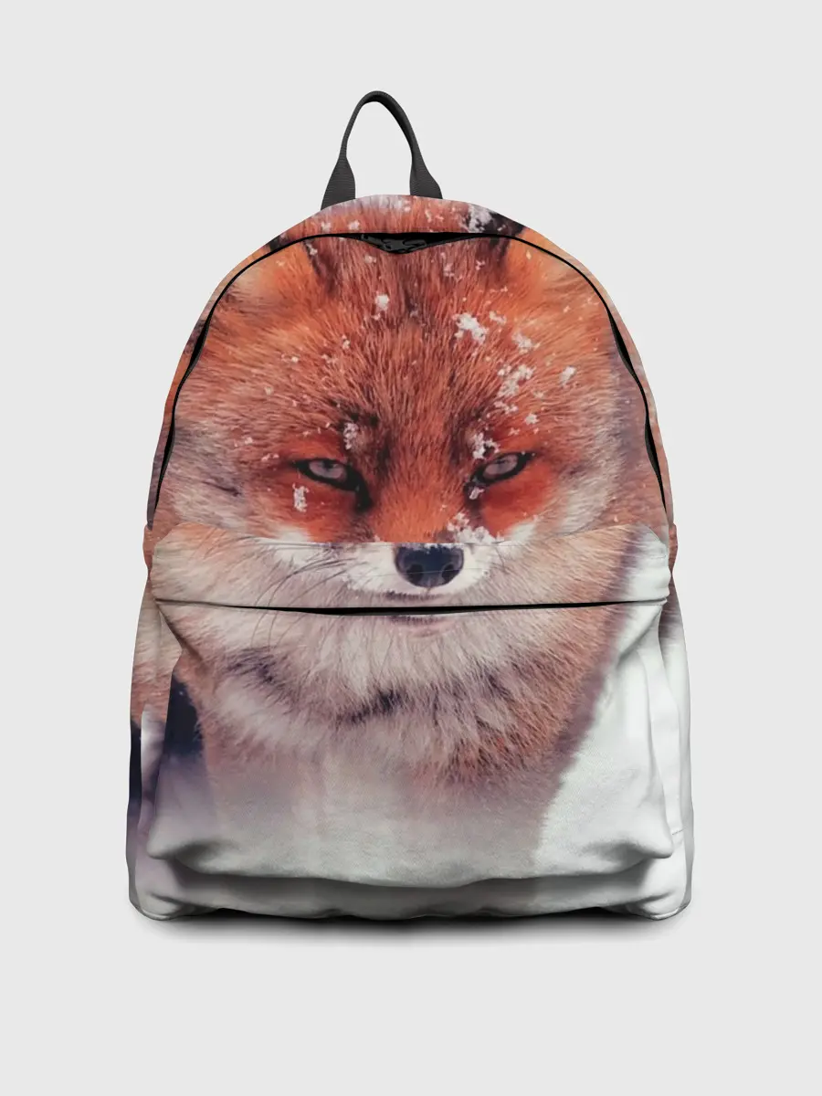 Рюкзак джинсовый / Лисица и снег