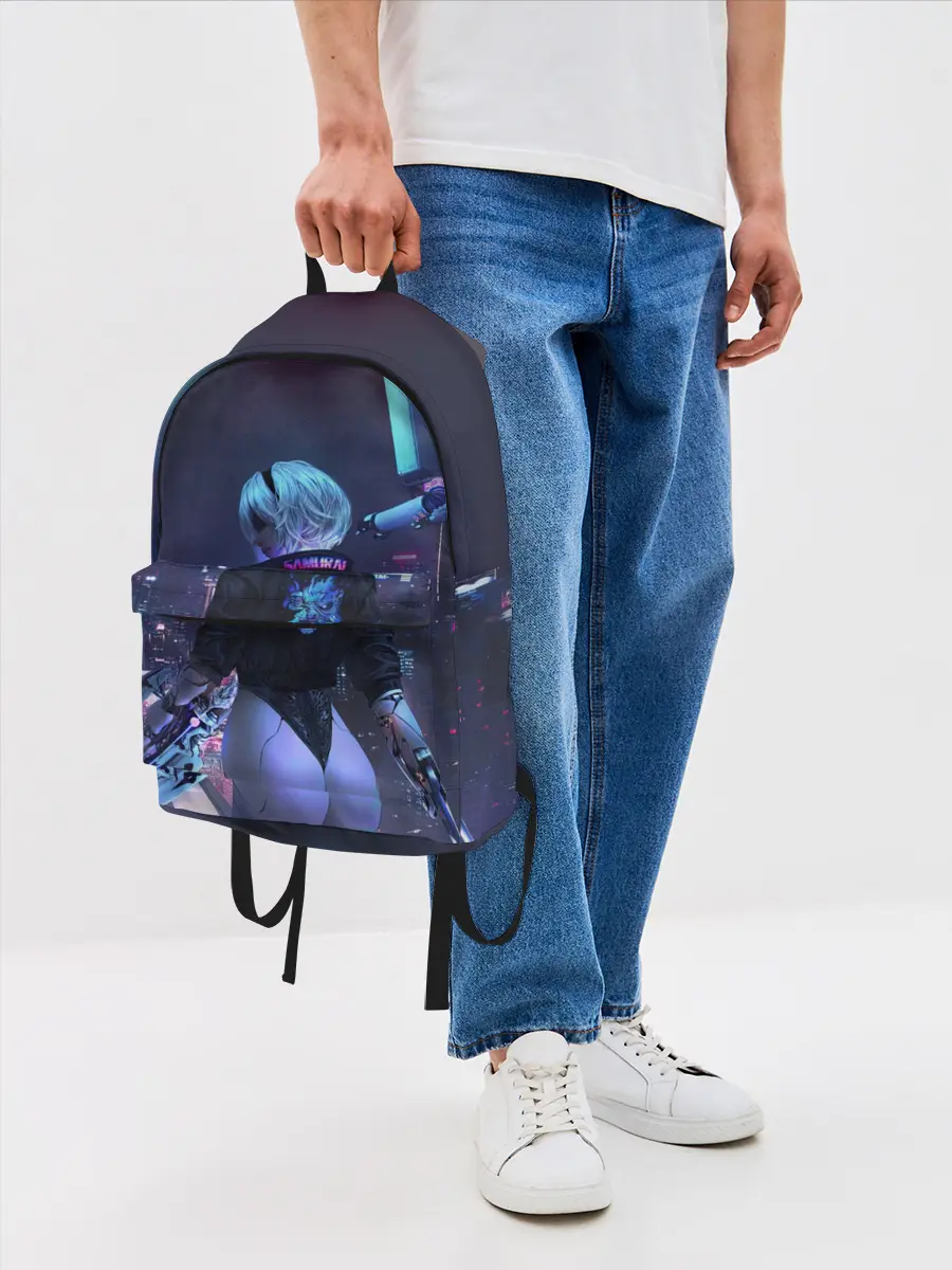 Рюкзак джинсовый / Nier X Cyberpunk