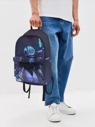 Рюкзак джинсовый / Nier X Cyberpunk