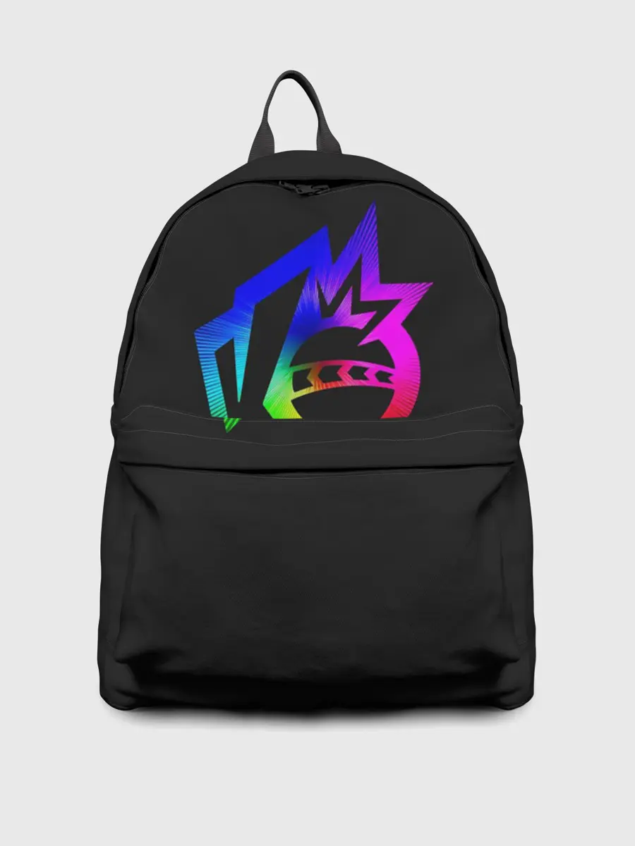 Рюкзак джинсовый / Knockout city. Rainbow logo