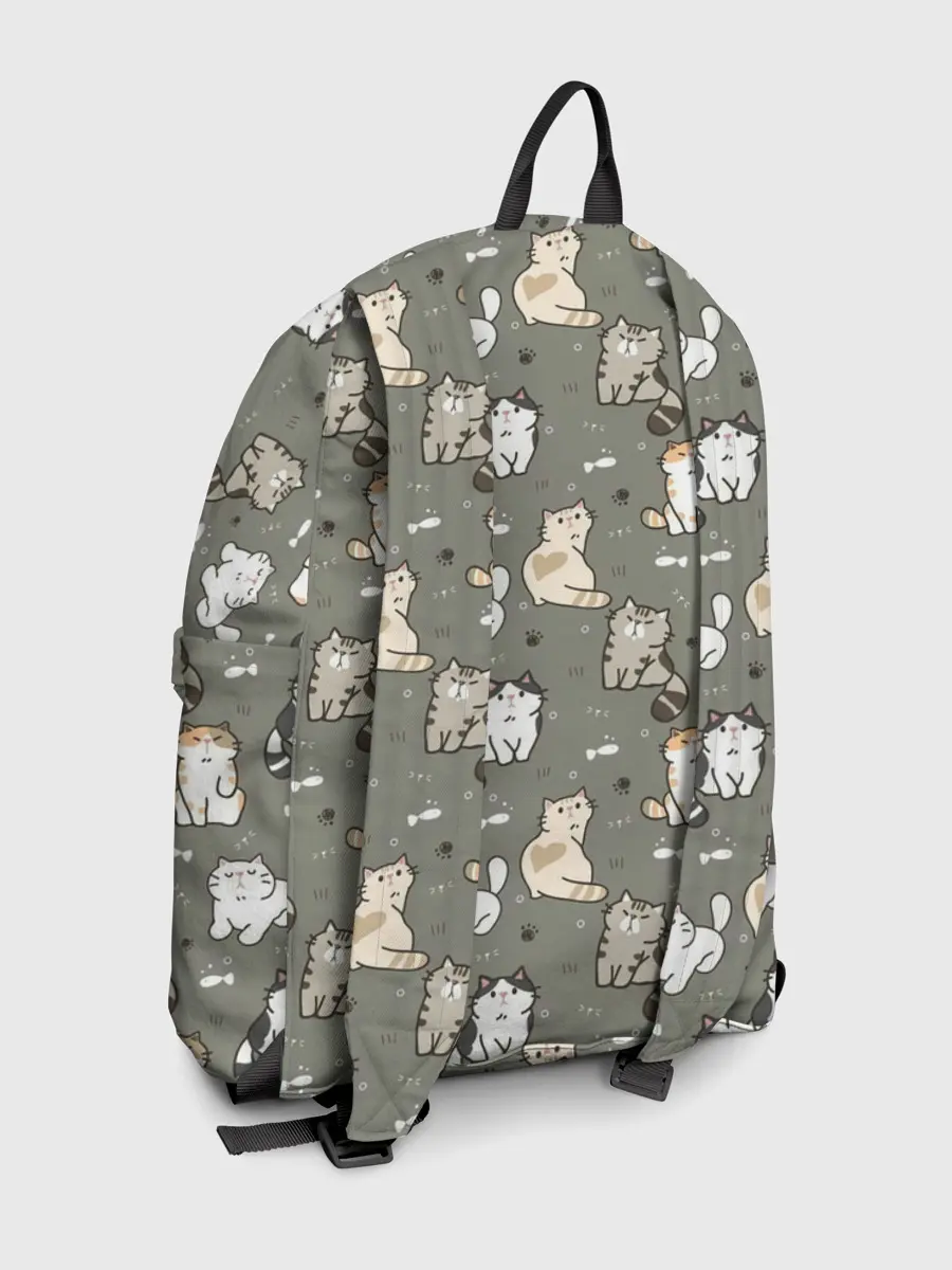 Рюкзак джинсовый / Кошечки с рыбками