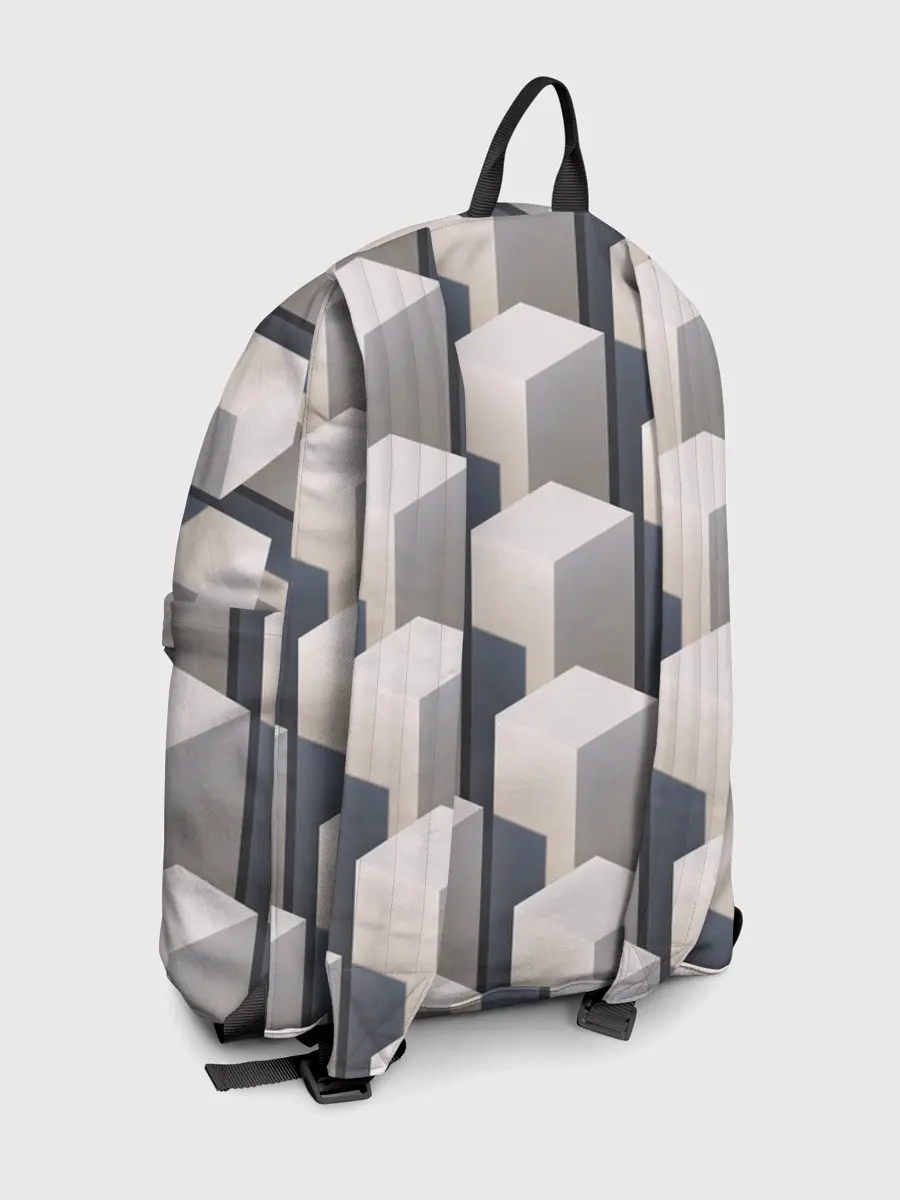 Рюкзак джинсовый / ГрафиЧеские Кубы