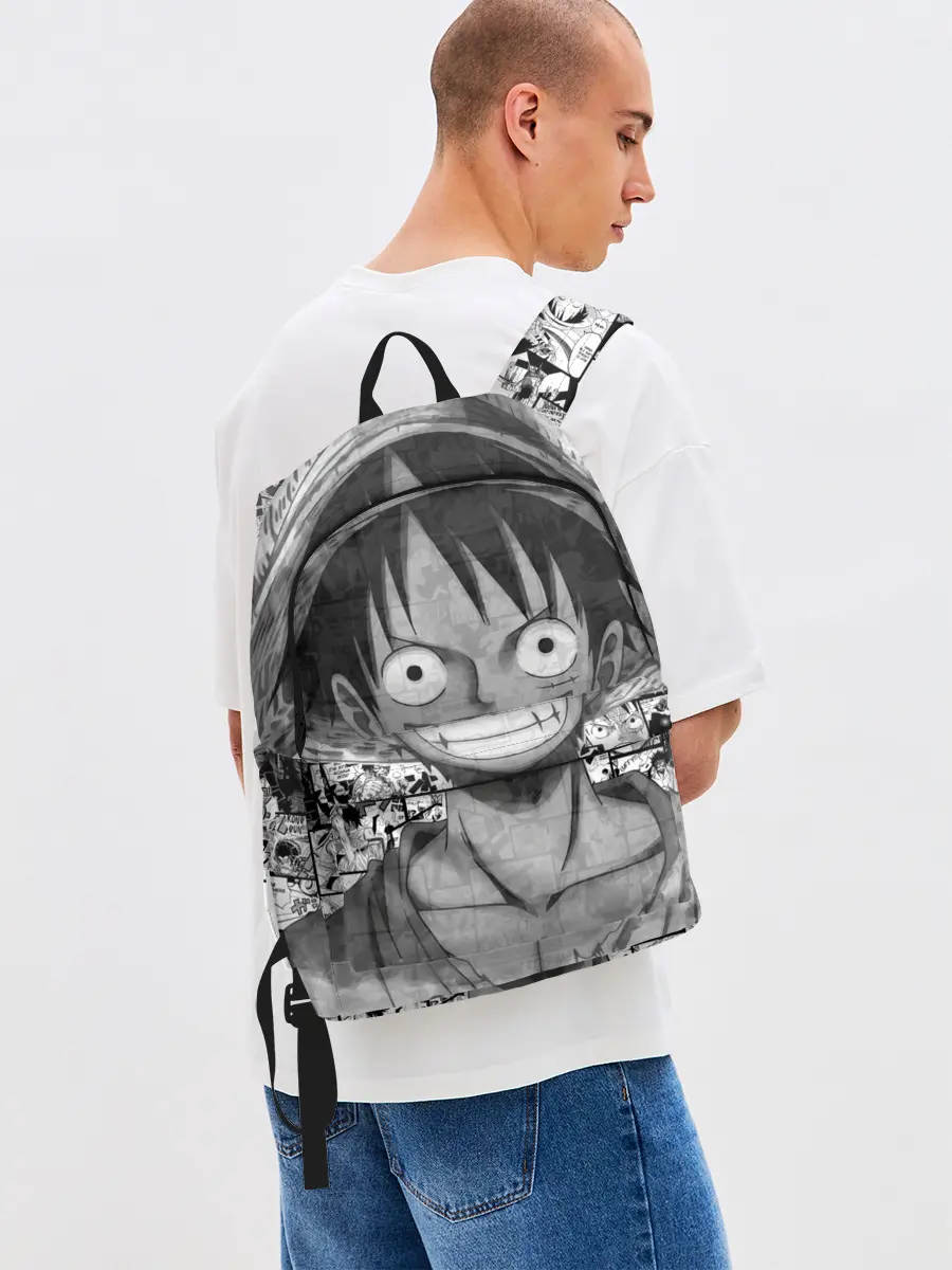 Рюкзак джинсовый / Луфи улыбается one piece