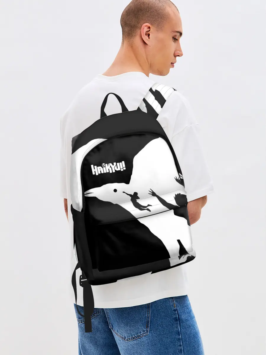 Рюкзак джинсовый / Ворон Карасуно Haikyu!!