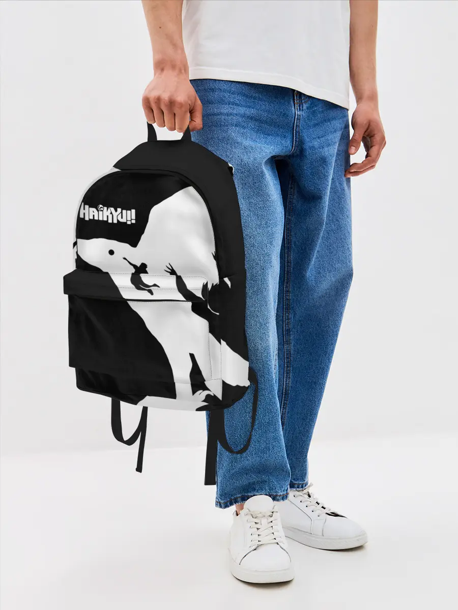 Рюкзак джинсовый / Ворон Карасуно Haikyu!!