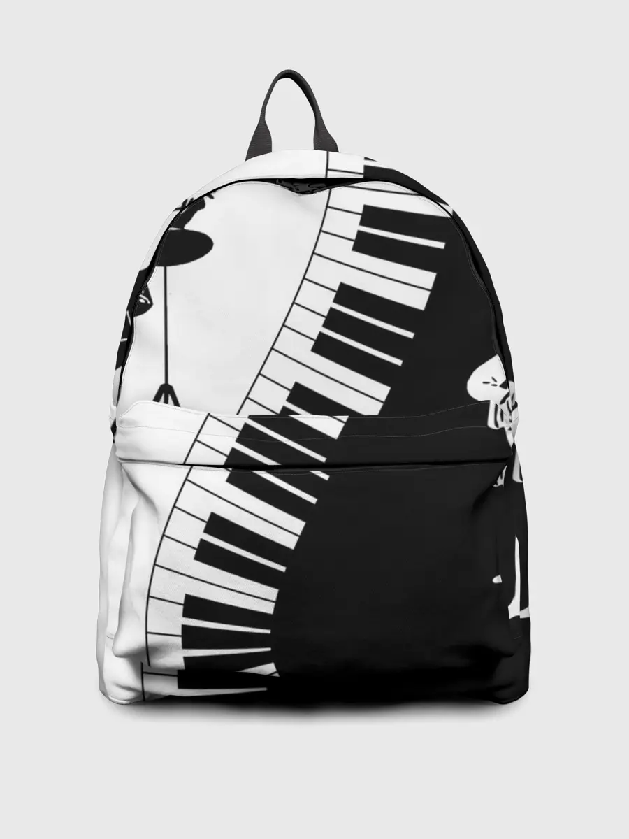 Рюкзак джинсовый / Черно Белое пианино