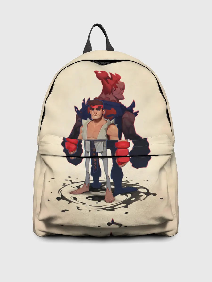 Рюкзак джинсовый / Рю и Акума