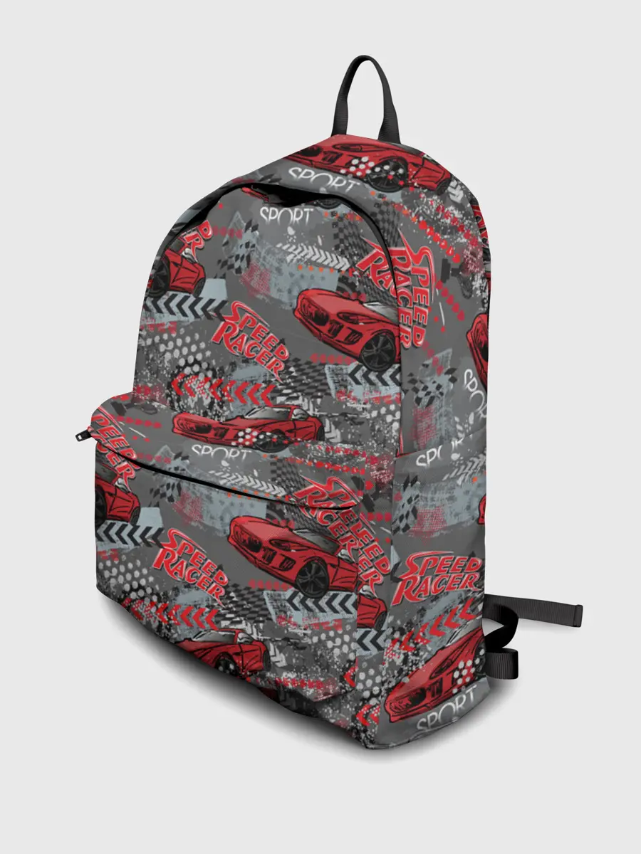 Рюкзак джинсовый / Гоночная машина