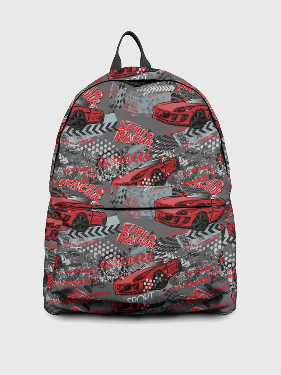 Рюкзак джинсовый / Гоночная машина