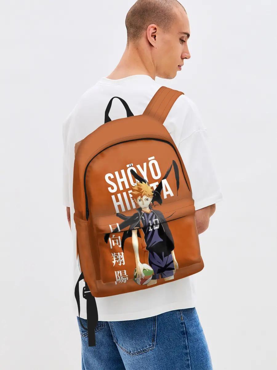 Рюкзак джинсовый / Шоё Хината иероглифы Haikyuu!!