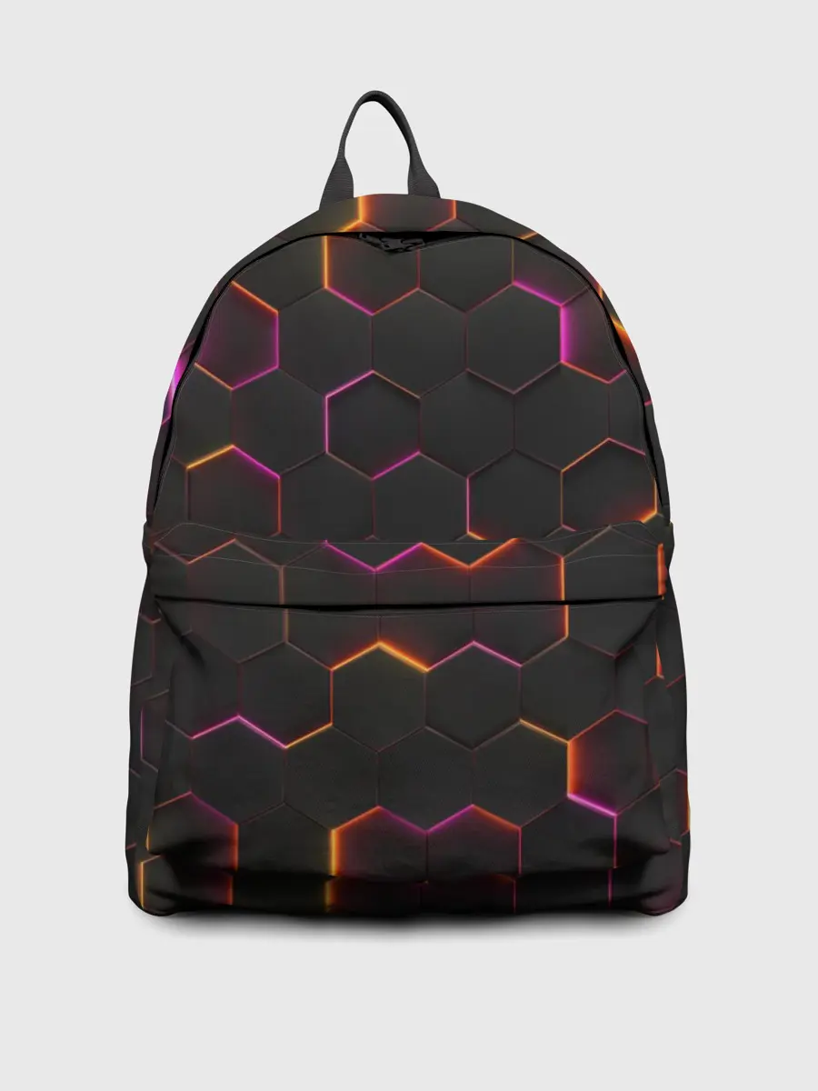 Рюкзак джинсовый / НЕОН СОТЫ 3D