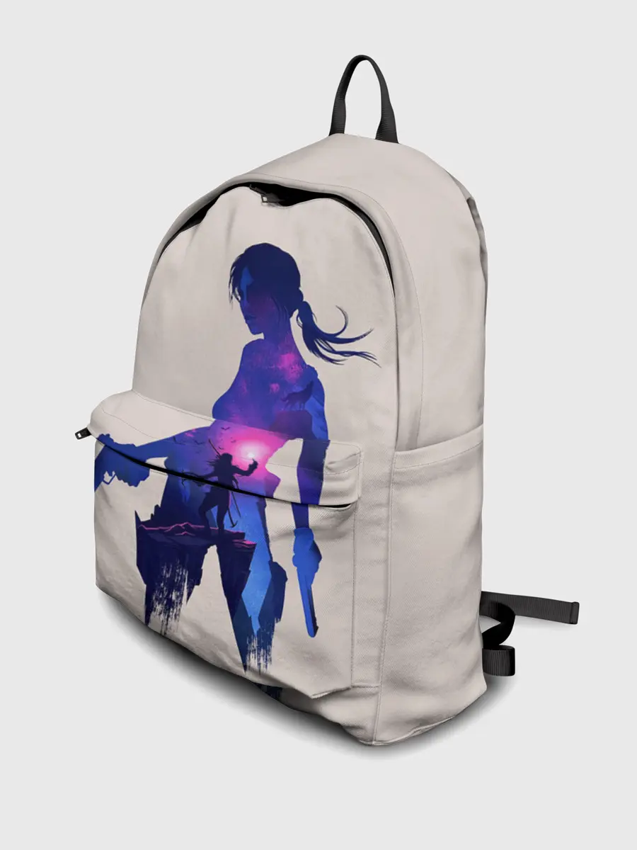 Рюкзак джинсовый / Лара с оружием