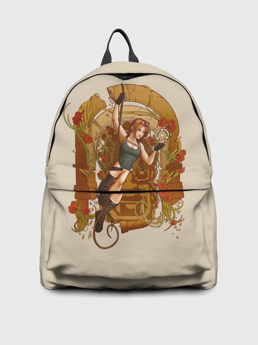 Рюкзак джинсовый / Лара с сокровищем