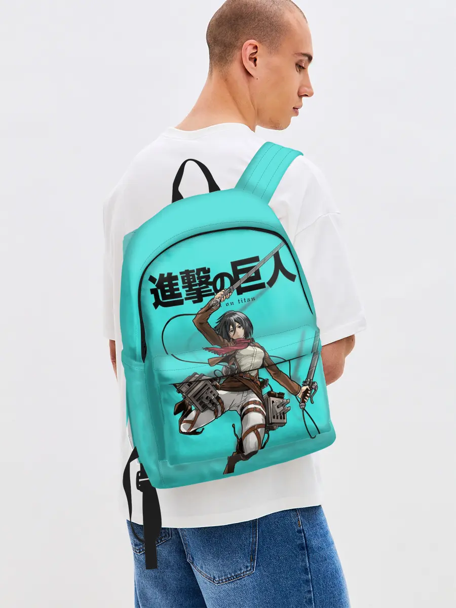 Рюкзак джинсовый / Микаса Аккерман