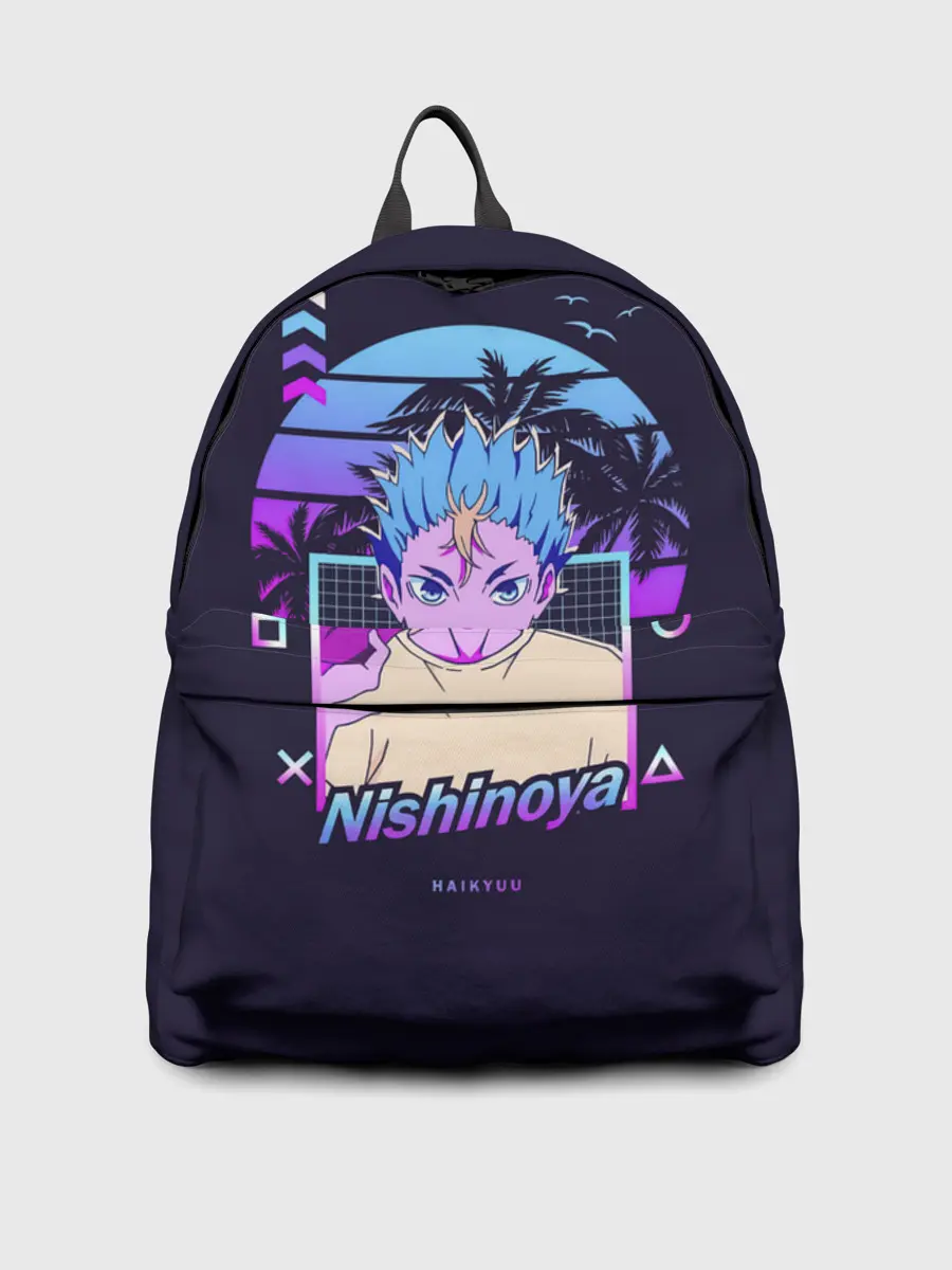 Рюкзак джинсовый / Юу Нишиноя в стиле киберпанк