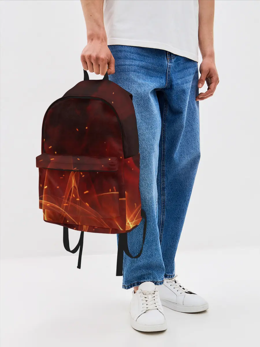 Рюкзак джинсовый / ПЛАМЯ 3D