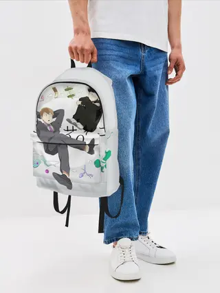 Рюкзак джинсовый / Моб и учитель Рейген Аратака