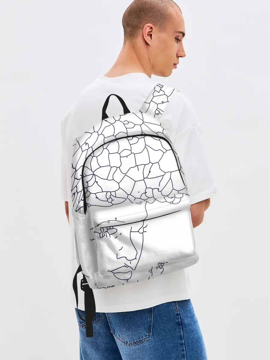 Рюкзак джинсовый / Афро абстракция