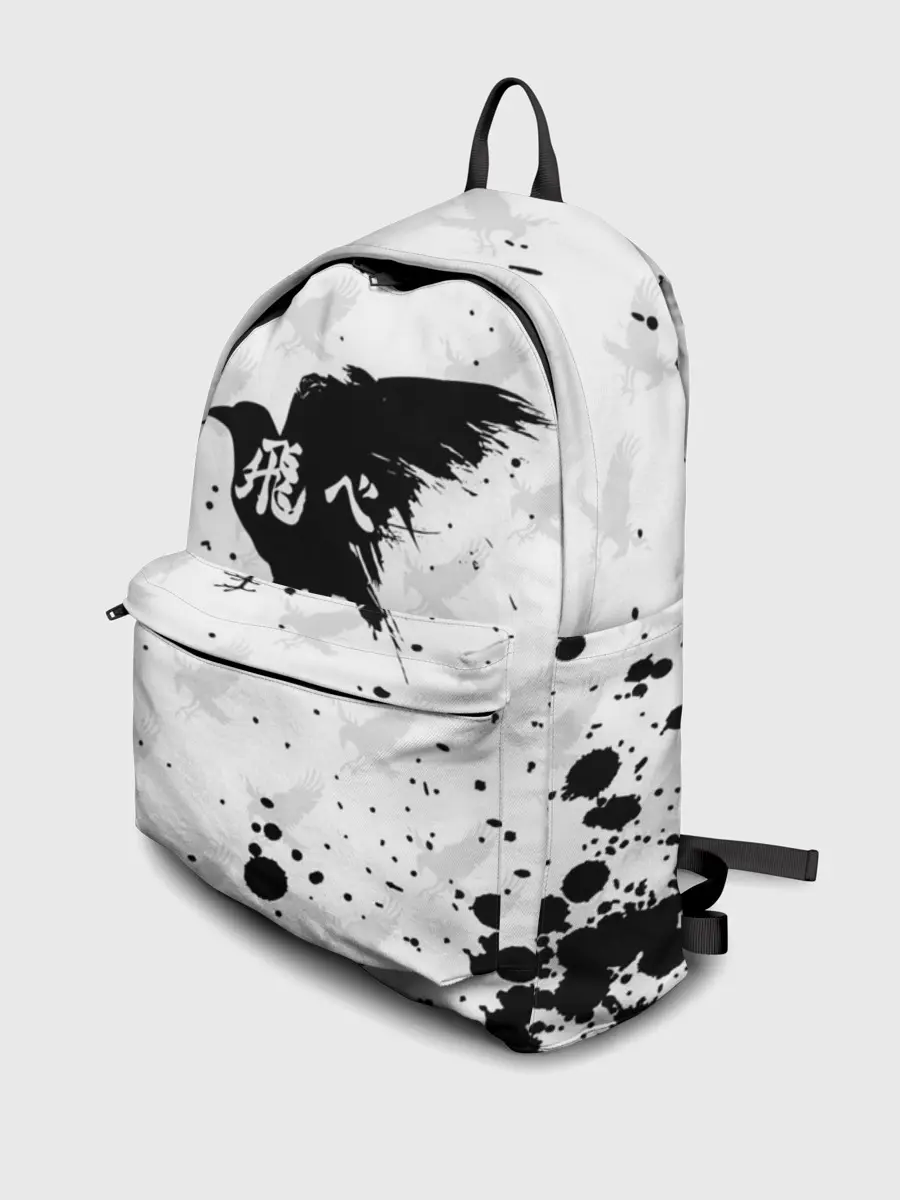 Рюкзак джинсовый / Лозунг Карасуно ворон Haikyu!!