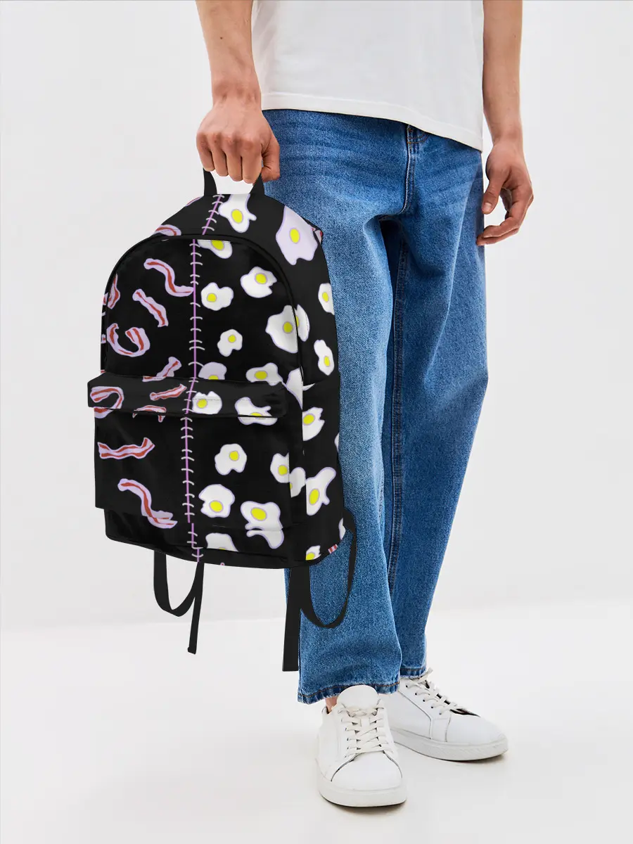 Рюкзак джинсовый / Яичница с беконом