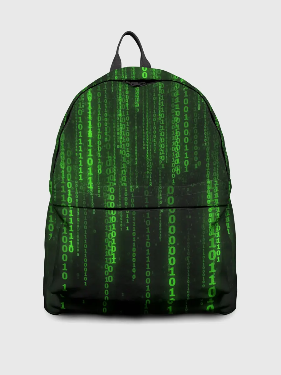 Рюкзак джинсовый / Двоичный код 3D